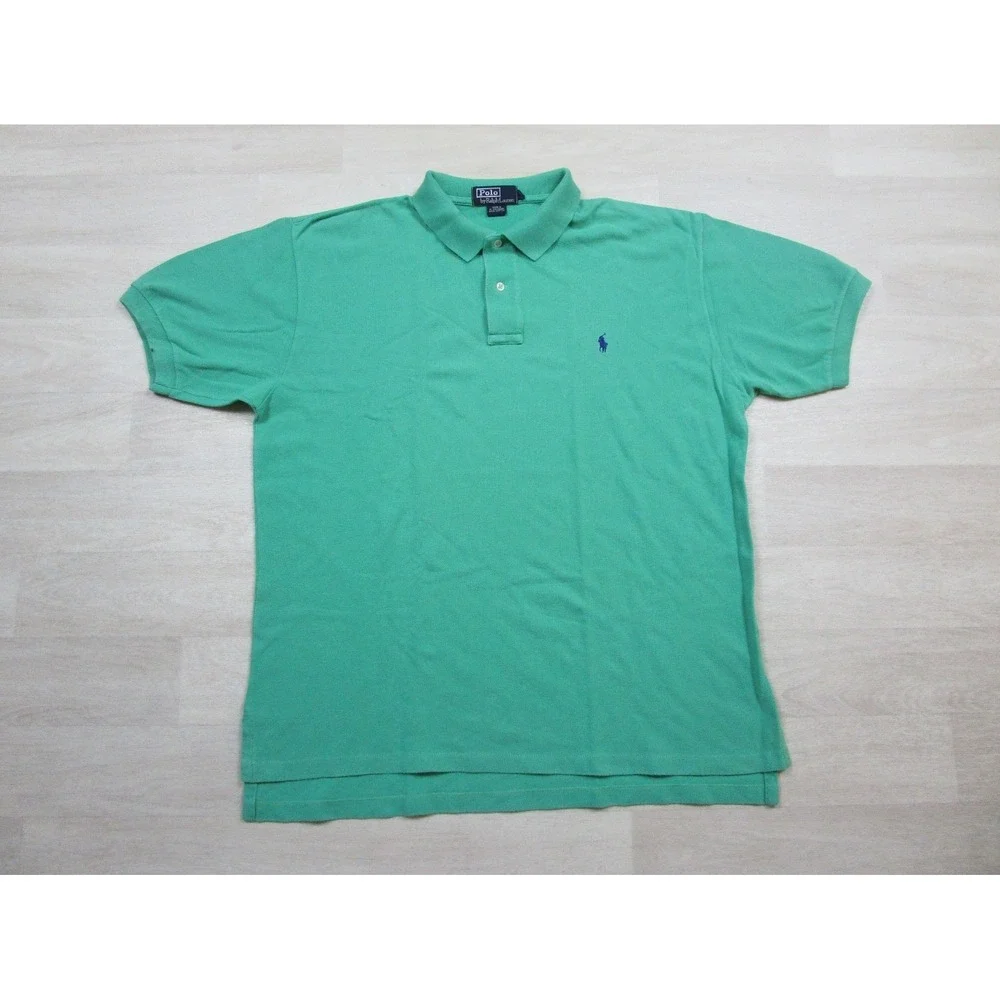 Vintage 90s POLO Ralph Lauren Polo Shirt Men's (L)‎ Lot of 2 Preppy Rugby Pastel